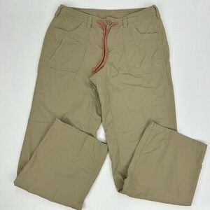 The North Face Womens 8 Khaki‎ Hiking Pants Straight Leg Lightweight Stow Pocket